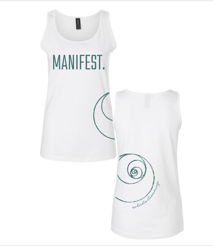 Andrea Tweten -  Teal Manifest - White Women's Tank