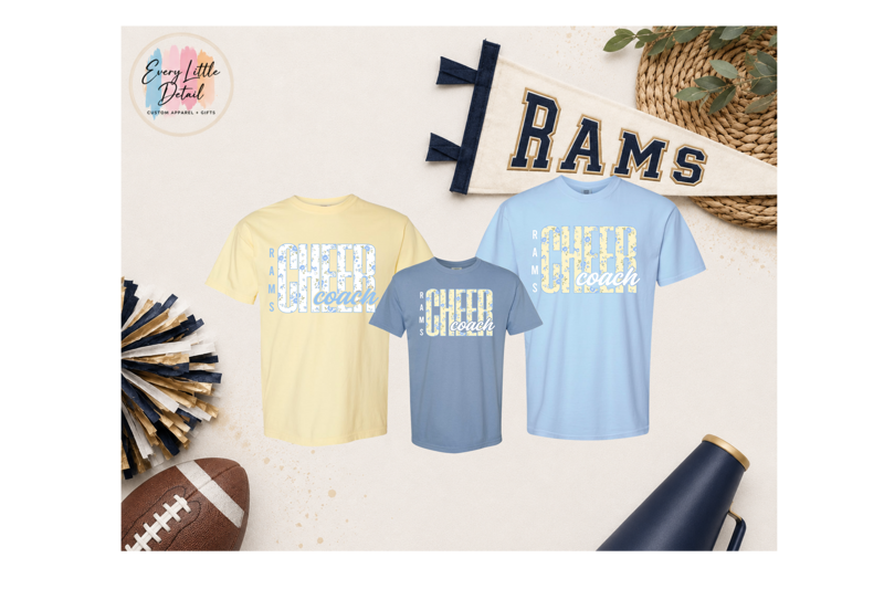 Rams Floral Cheer Coach (Unisex T-Shirt)