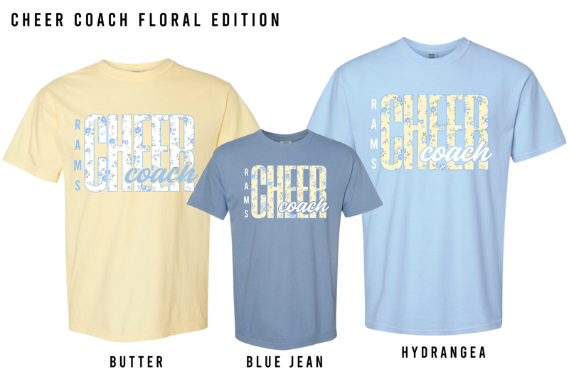 Rams Floral Cheer Coach (Unisex T-Shirt)