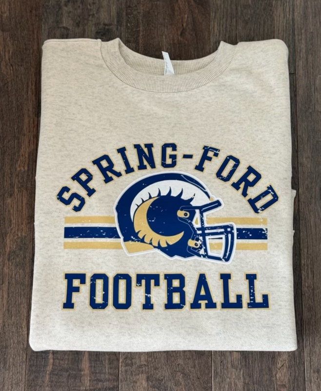 Spring-Ford Football Vintage Helmet (T-Shirt)