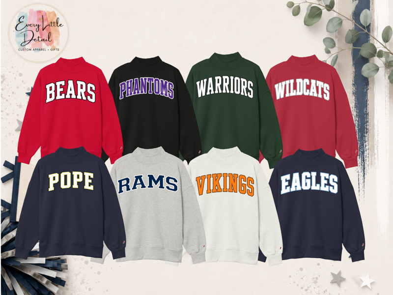 Custom School Mock Neck