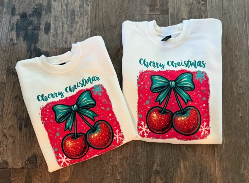 Cherry Christmas Youth Crewneck