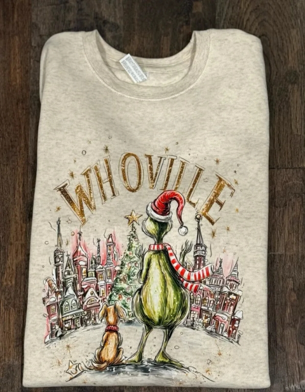 Grinch Whoville Adult Crewneck