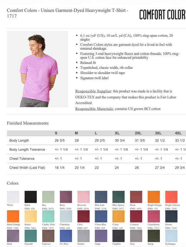 PJP Swim - Comfort Colors T-Shirt