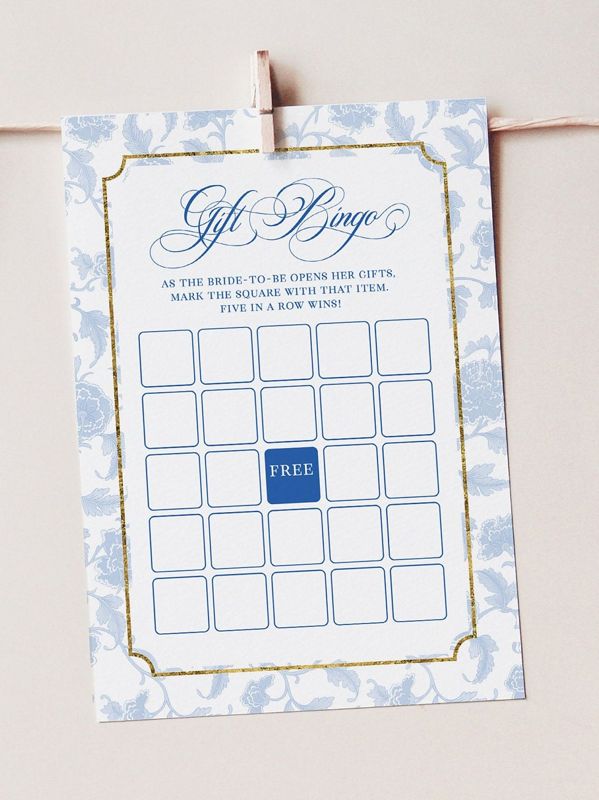 Bridal Shower Games Bundle - Blue Chinoiserie Printable Games - Bridal Bingo - Guess Who Said it - What's in your purse - Wishes for bride