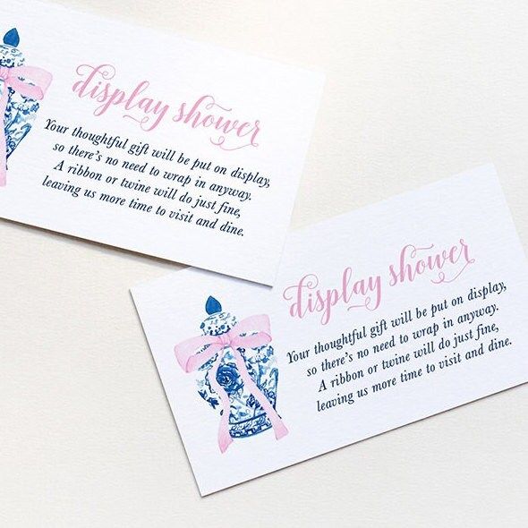 Display Shower Insert Card, Baby Shower Unwrapped, Don't wrap gift, printed cards (20 printed cards)