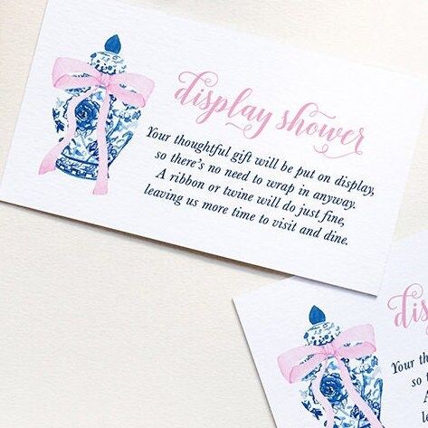 Display Shower Insert Card, Baby Shower Unwrapped, Don't wrap gift, printed cards (20 printed cards)
