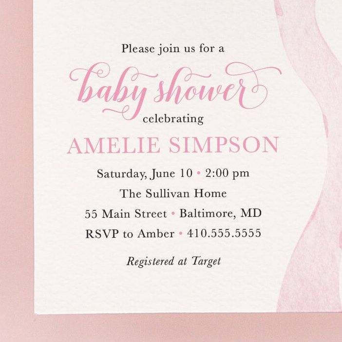 Preppy Pink Bow Baby Shower Invitation, girl baby shower invitations, baby sprinkle invite, heirloom bow, pink pastel girl birthday party (10 printed invitations | Plain White Envelopes)