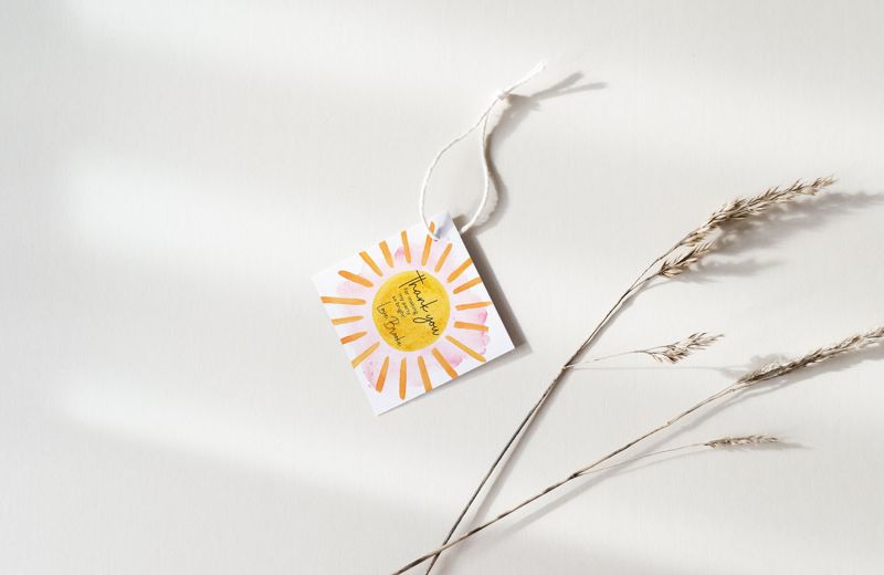 Sunshine Birthday Party Favor Tags - Boho Sunshine Party - Girl First Birthday - Gift Tag