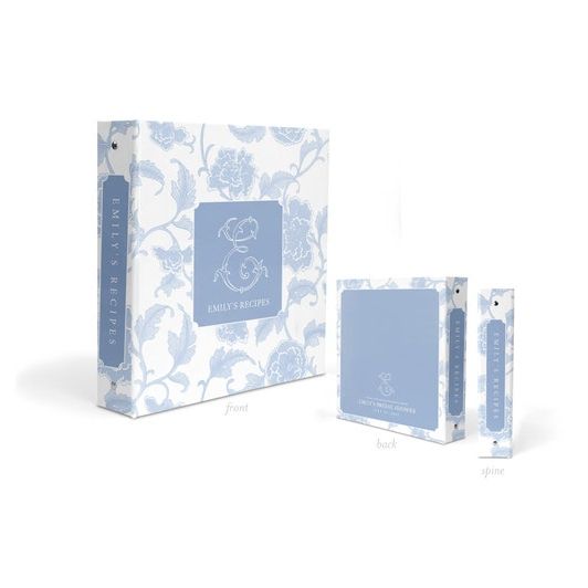 Chinoiserie Recipe Book Binder - Recipes for Bride to Be - Cookbook - Custom 3 Ring Binder - Bridal Shower Gift - Engagement Gift for Bride