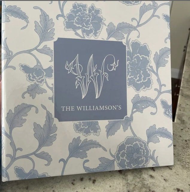 Chinoiserie Recipe Book Binder - Recipes for Bride to Be - Cookbook - Custom 3 Ring Binder - Bridal Shower Gift - Engagement Gift for Bride