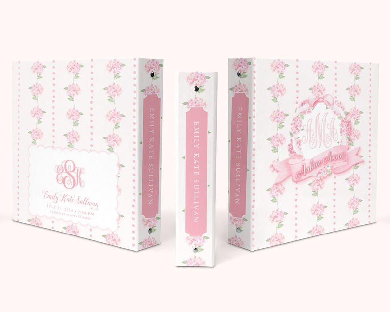 Baby Girl Binder - Newborn Memory Book - Blank Baby Book - Custom 3 Ring Binder - Baby Shower Gift - Newborn Baby Gift- Guestbook
