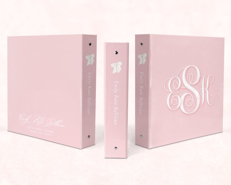 Baby Girl Keepsake Book Binder - Newborn Memory Book - Blank Baby Book - Custom 3 Ring Binder - Baby Shower Gift - Newborn Baby Gift