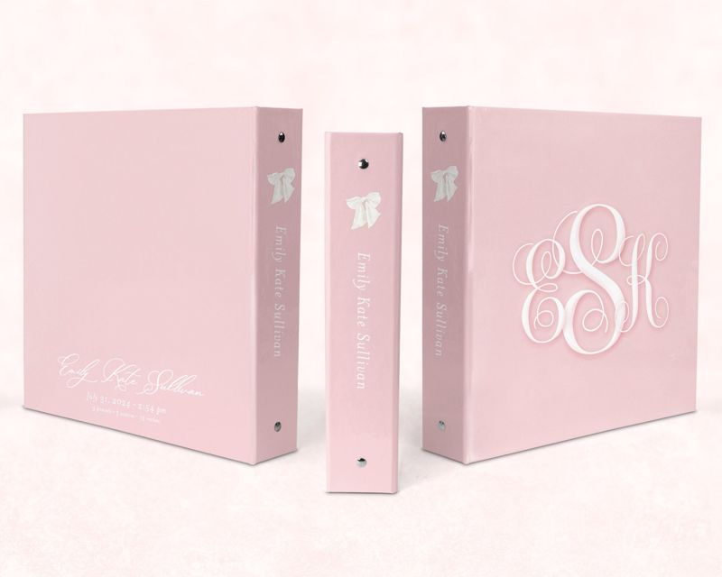 Baby Girl Keepsake Book Binder - Newborn Memory Book - Blank Baby Book - Custom 3 Ring Binder - Baby Shower Gift - Newborn Baby Gift