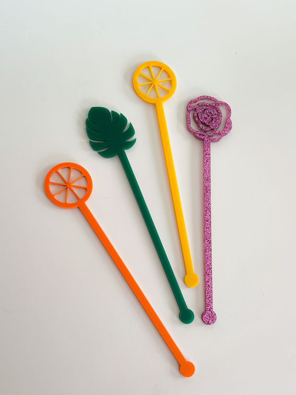 Citrus drink stirrer set of 4, Party Stir Sticks, Bachelorette Bridal Shower Orange Lemon Aperol Spritz Party Bar Decor - hostess gifts