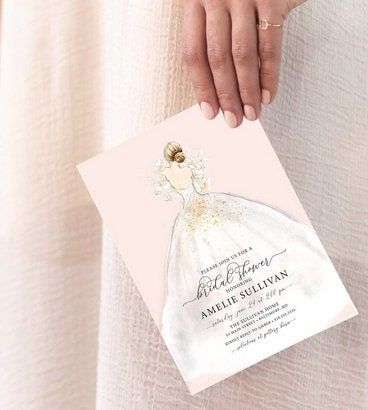 Bridal Shower Invitations - Bridesmaids Luncheon Invites - Bridal Tea - Brunch with the Bride - Sip and See - Traditional Bride (10 printed invitations, Plain White Envelopes)