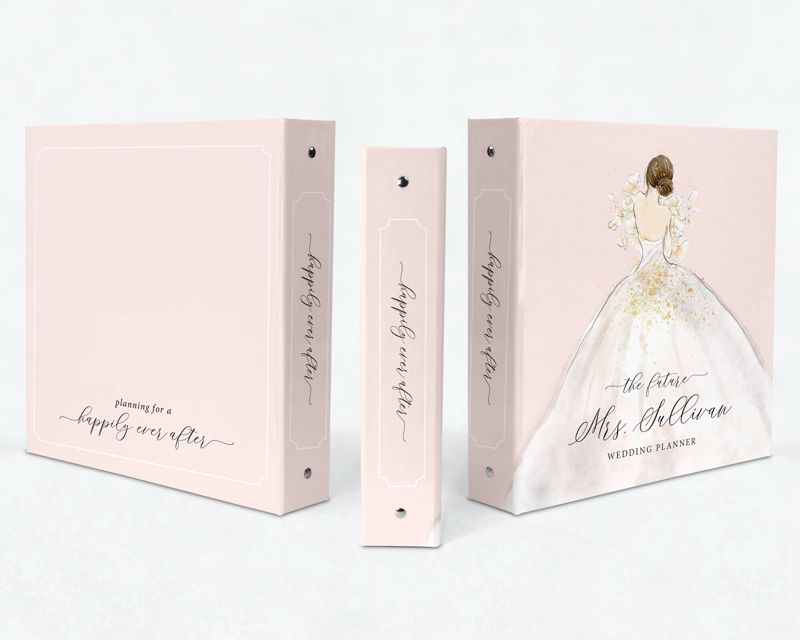 Personalized Wedding Planner Binder - Bride Gift - Wedding Planning Book - Gift for Her - Wedding Organizer - Engagement Gift (Blonde Hair)
