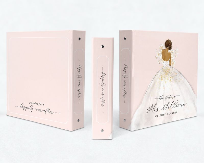 Personalized Wedding Planner Binder - Bride Gift - Wedding Planning Book - Gift for Her - Wedding Organizer - Engagement Gift (Blonde Hair)