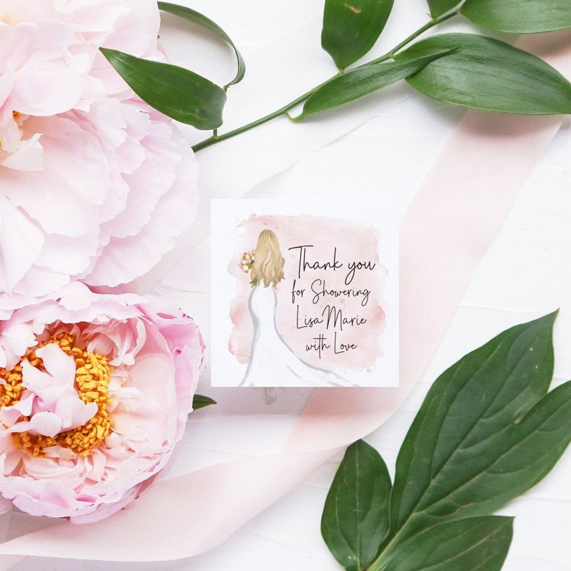 Bridal Shower Favor Tags - Bridal Luncheon - Bridesmaids Brunch Gift Tag (20 printed notes)