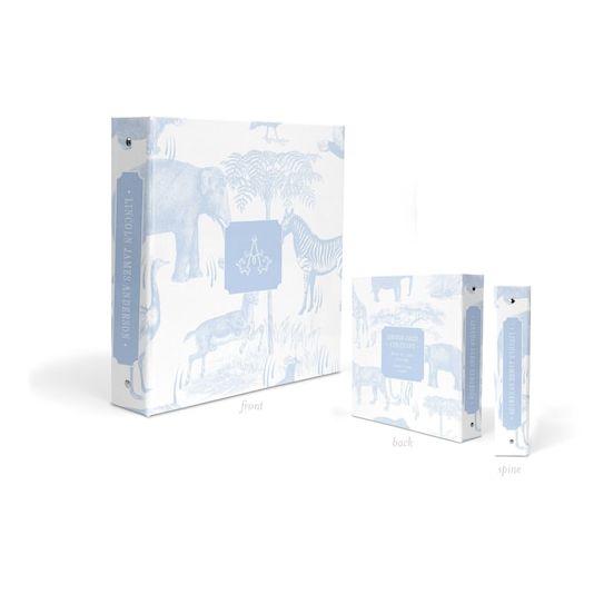 Classic Safari Toile Baby Book Binder - Newborn Memory Book - Blank Baby Book - Custom 3 Ring Binder - Baby Shower Gift - Newborn Baby Gift