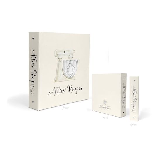 Recipe Book Binder - Recipes for Bride to Be - Blank Cookbook - Custom 3 Ring Binder - Bridal Shower Gift - Custom Binder - Gift for Bride