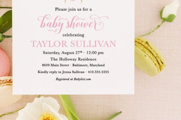 Puppy Crest Girl Baby Shower Invitations with Labrador Retrievers - Preppy Dog Watercolor Pink Monogram Bow Baby Sprinkle, Dog baby shower (10 printed invitations, Plain White Envelopes)