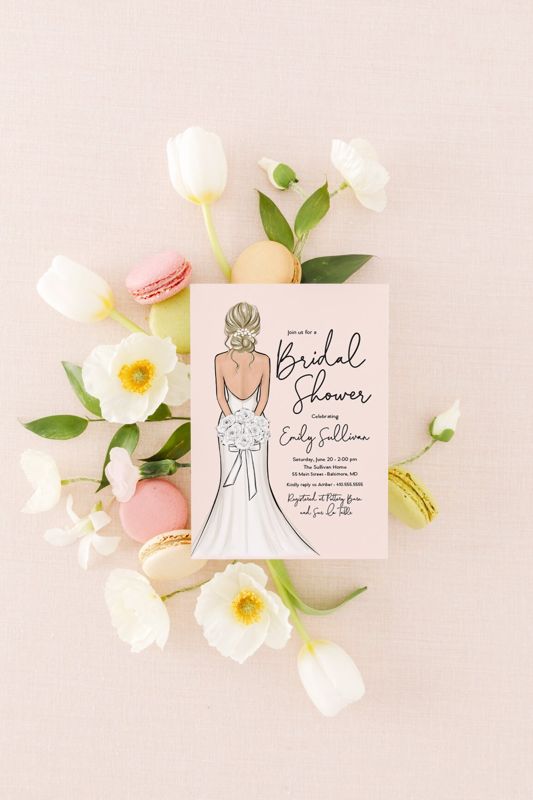 Bridal Shower Invitations, Wedding Shower Invites - Bridal Luncheon - Bridesmaids Brunch - Blonde Bridal Tea - Brunch and Bubbly Printed (10 printed invitations)