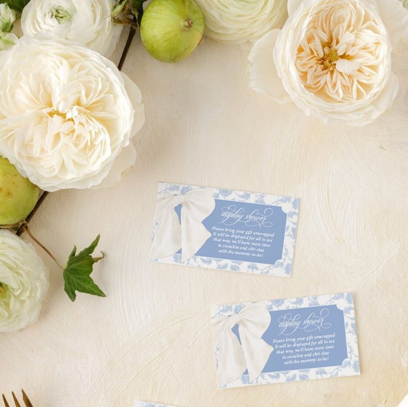 Display Shower Insert Card, Baby Shower Unwrapped, Don't wrap gift, printed cards for baby boy shower (20 printed cards)