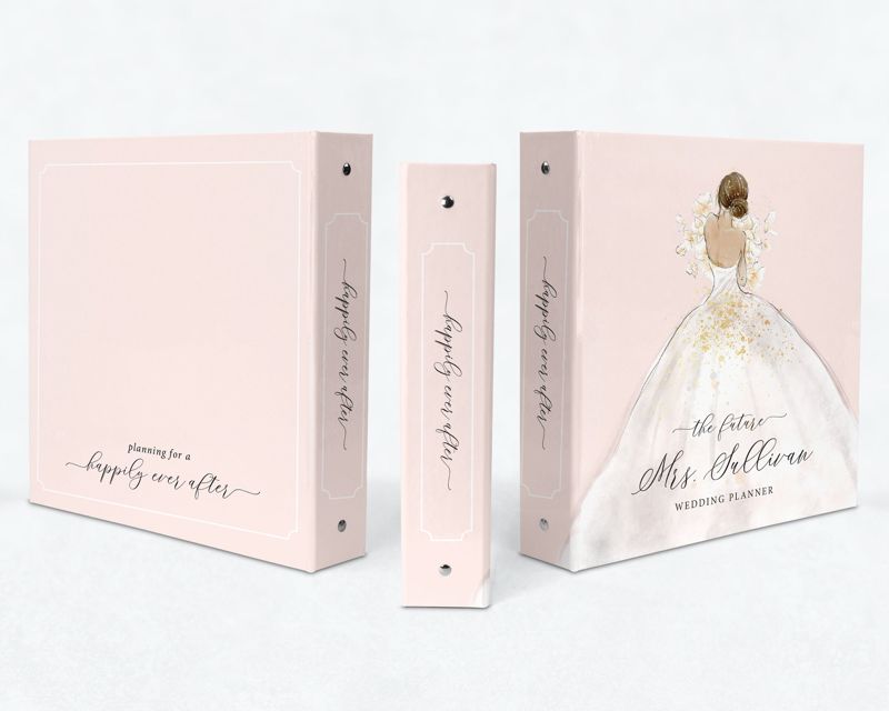 Personalized Wedding Planner Binder - Engagement Gift - Bride Gift - Wedding Planning Book - Gift for Her - Wedding Organizer Planner (Blonde Hair)