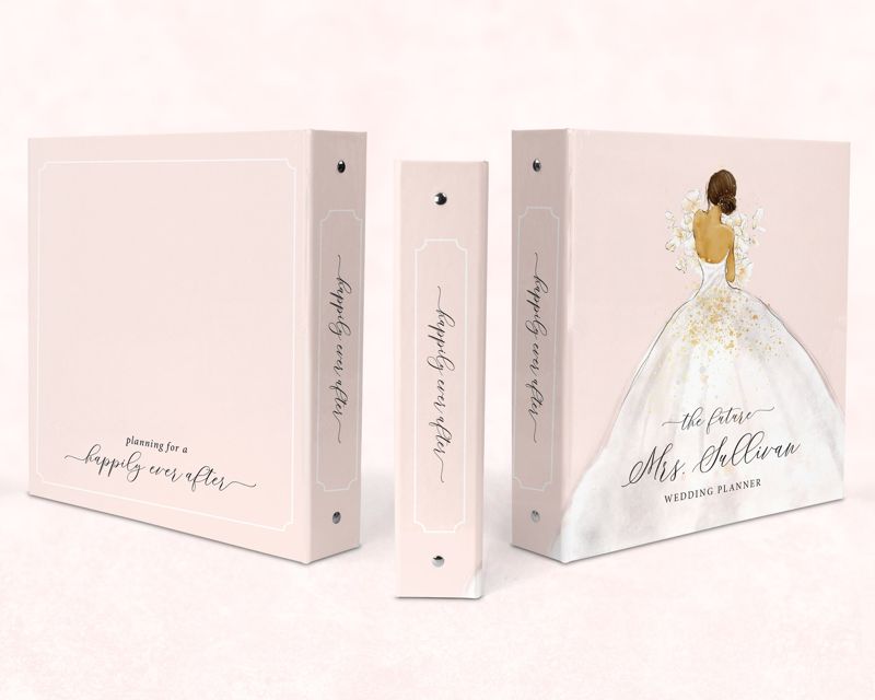 Personalized Wedding Planner Binder - Engagement Gift - Bride Gift - Wedding Planning Book - Gift for Her - Wedding Organizer Planner (Blonde Hair)