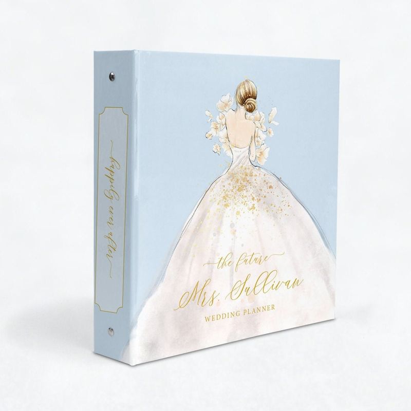 Wedding Planner Binder Personalized - Bride Gift - Wedding Planning Book - Gift for Her - Wedding Organizer - Engagement Gifts (Blonde Hair)