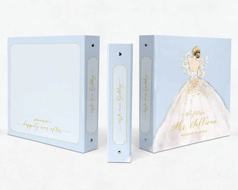 Wedding Planner Binder Personalized - Bride Gift - Wedding Planning Book - Gift for Her - Wedding Organizer - Engagement Gifts (Blonde Hair)