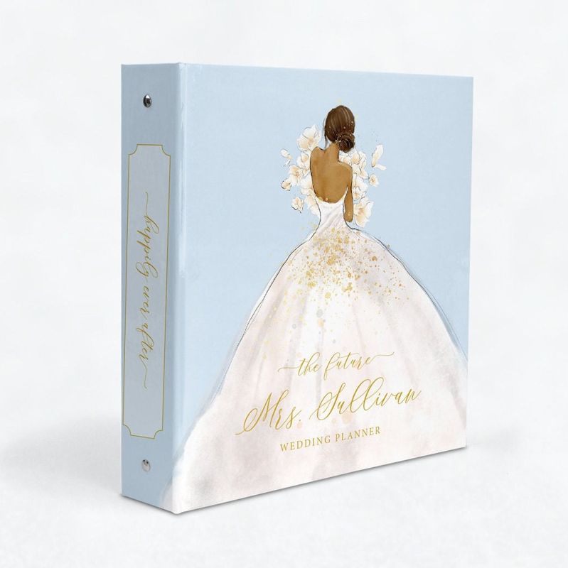 Wedding Planner Binder Personalized - Bride Gift - Wedding Planning Book - Gift for Her - Wedding Organizer - Engagement Gifts (Blonde Hair)