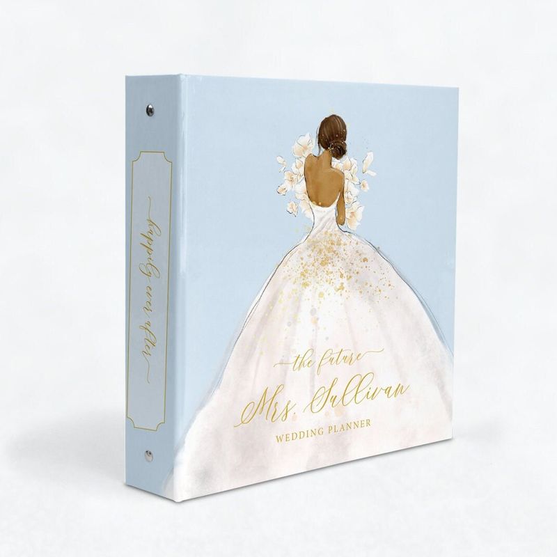 Wedding Planner Binder Personalized - Bride Gift - Wedding Planning Book - Gift for Her - Wedding Organizer - Engagement Gifts (Blonde Hair)