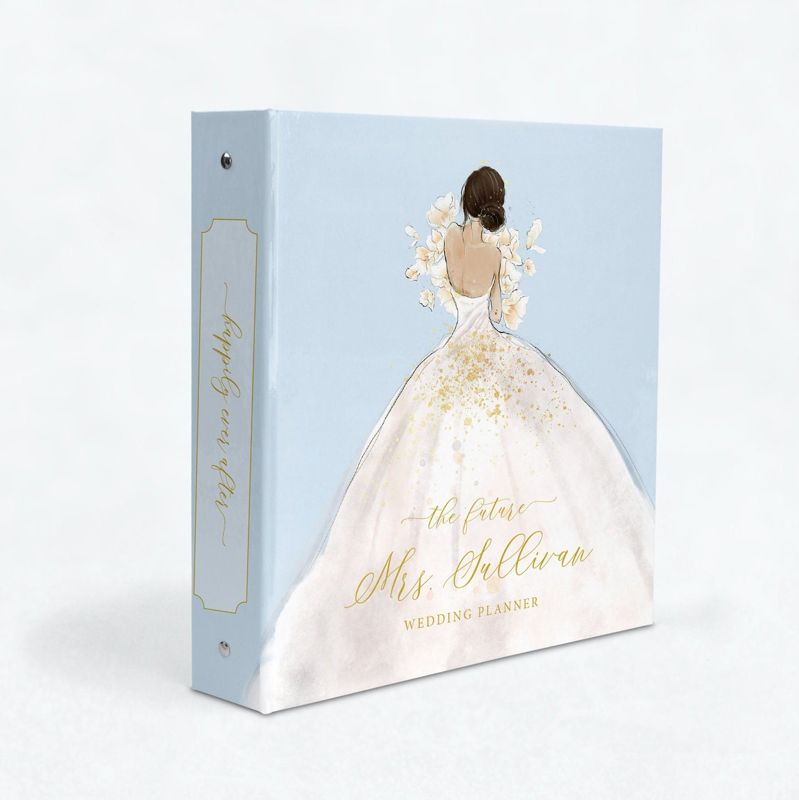 Wedding Planner Binder Personalized - Bride Gift - Wedding Planning Book - Gift for Her - Wedding Organizer - Engagement Gifts (Blonde Hair)