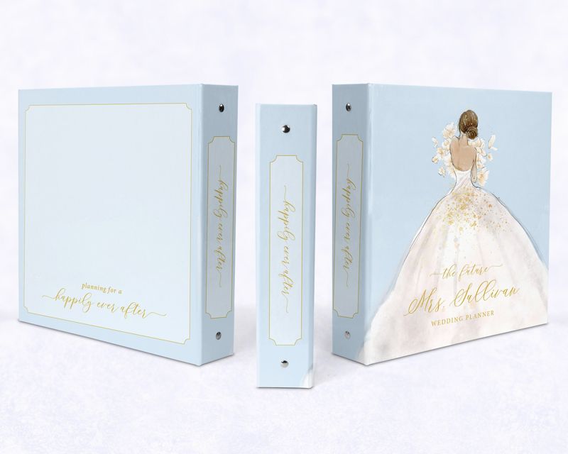 Wedding Planner Binder Personalized - Bride Gift - Wedding Planning Book - Gift for Her - Wedding Organizer - Engagement Gifts (Blonde Hair)