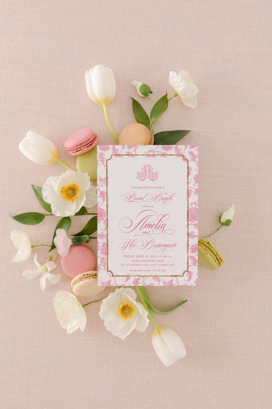 Bridal Brunch Invitations - Bridesmaids Luncheon Printable - Chinoiserie Monogram Bridal Shower Invite - Classic Invitations - Traditional