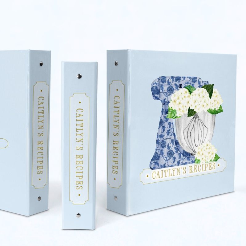 Recipe Book Binder Personalized, Recipes for Bride to Be - Cookbook Blank - Custom 3 Ring Binder - Bridal Shower Engagement Gift for Bride