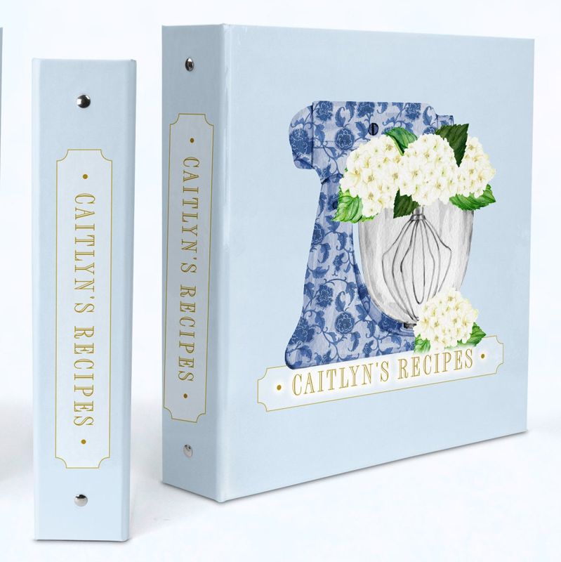 Recipe Book Binder Personalized, Recipes for Bride to Be - Cookbook Blank - Custom 3 Ring Binder - Bridal Shower Engagement Gift for Bride