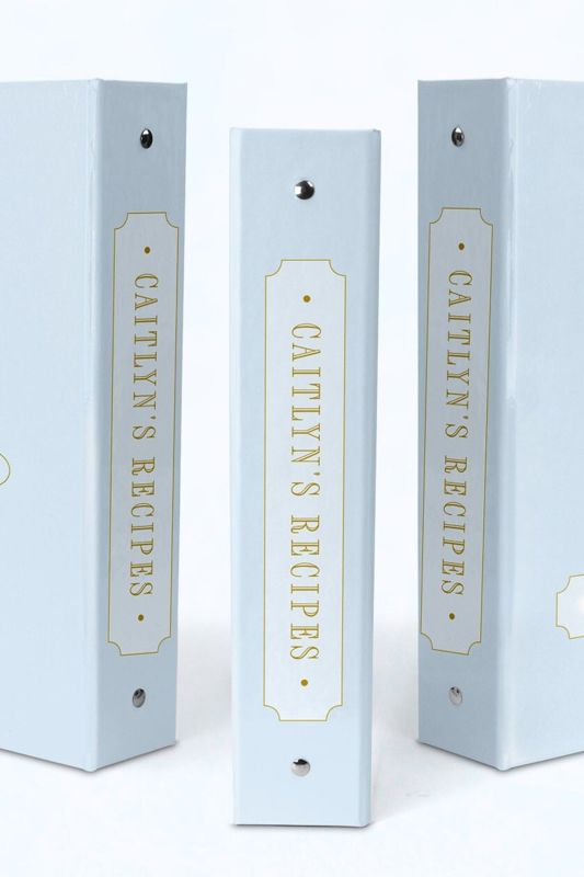 Recipe Book Binder Personalized, Recipes for Bride to Be - Cookbook Blank - Custom 3 Ring Binder - Bridal Shower Engagement Gift for Bride