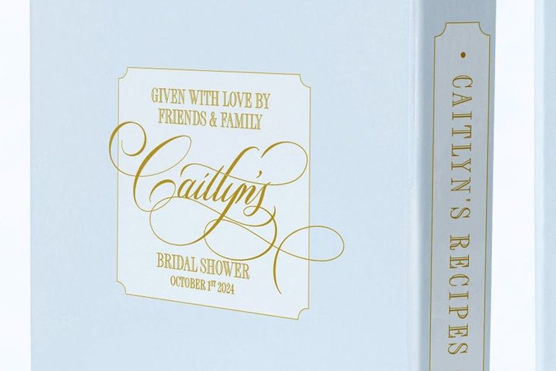 Recipe Book Binder Personalized, Recipes for Bride to Be - Cookbook Blank - Custom 3 Ring Binder - Bridal Shower Engagement Gift for Bride