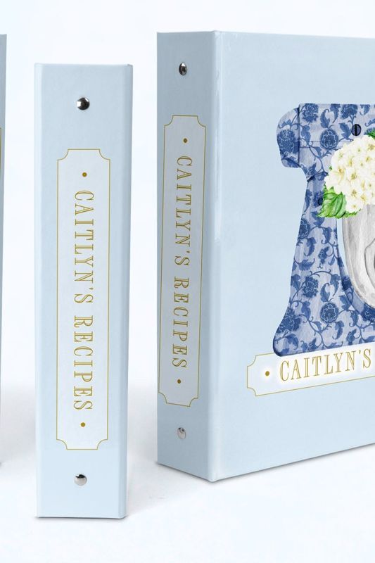 Recipe Book Binder Personalized, Recipes for Bride to Be - Cookbook Blank - Custom 3 Ring Binder - Bridal Shower Engagement Gift for Bride