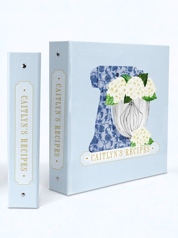Recipe Book Binder Personalized, Recipes for Bride to Be - Cookbook Blank - Custom 3 Ring Binder - Bridal Shower Engagement Gift for Bride