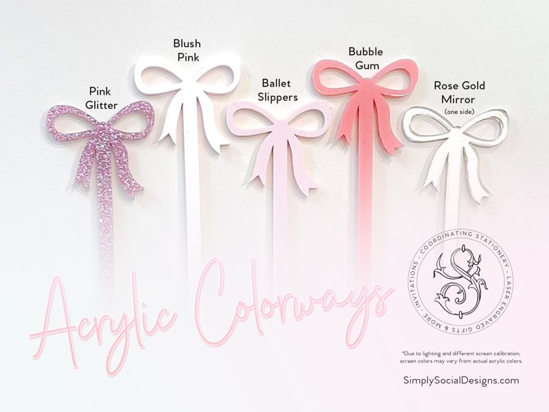 Black bow drink stirrers for bridal shower - cocktail stirrers - acrylic stir sticks - swizzle stick - fancy coquette bow party (Set of 5 stirrers)