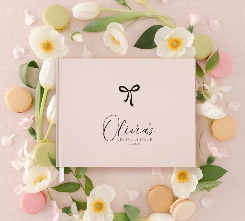 Guest Book for Bridal Shower - Tying the Knot - Blank Book - Custom Guestbook - Gift for bride - personalized Guestbook
