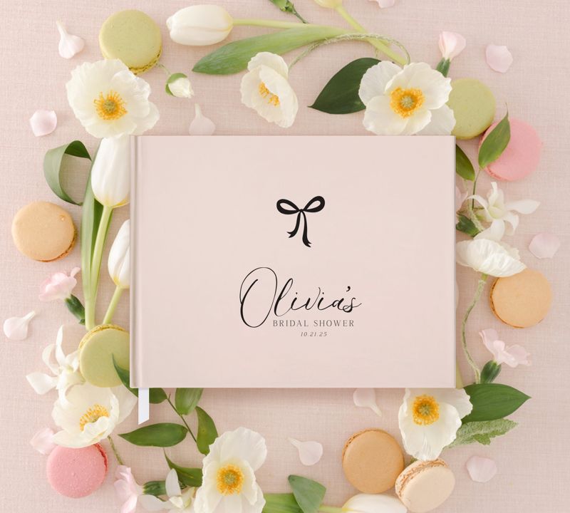 Guest Book for Bridal Shower - Tying the Knot - Blank Book - Custom Guestbook - Gift for bride - personalized Guestbook
