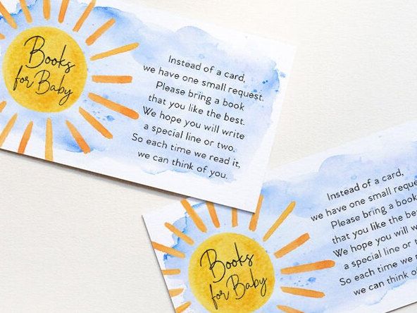 INSTANT DOWNLOAD Sunshine Baby Boy Shower Books for Baby Insert - my sunshine - here comes the son