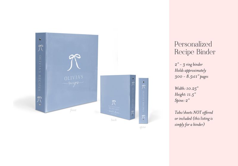 Recipe Book Binder, Something Blue, Tying the Knot Bridal Shower, Recipes for Bride to Be, Blank Cookbook, 3 Ring Binder, Bridal Shower Gift