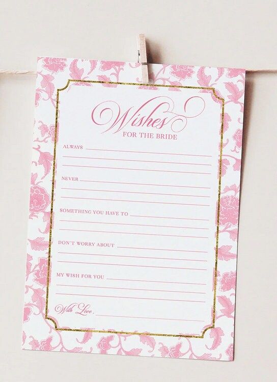 Bridal Shower Games Printed - Pink Toile Chinoiserie Game Cards (20 printed cards, Guess Who Said It)