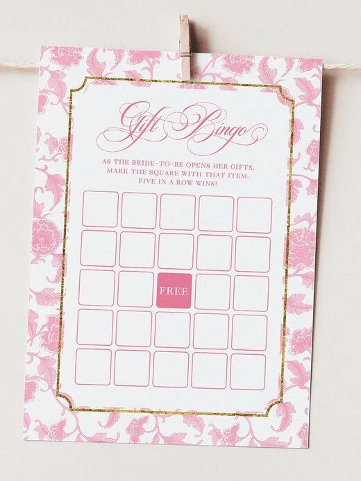 Bridal Shower Games Printed - Pink Toile Chinoiserie Game Cards (20 printed cards, Guess Who Said It)